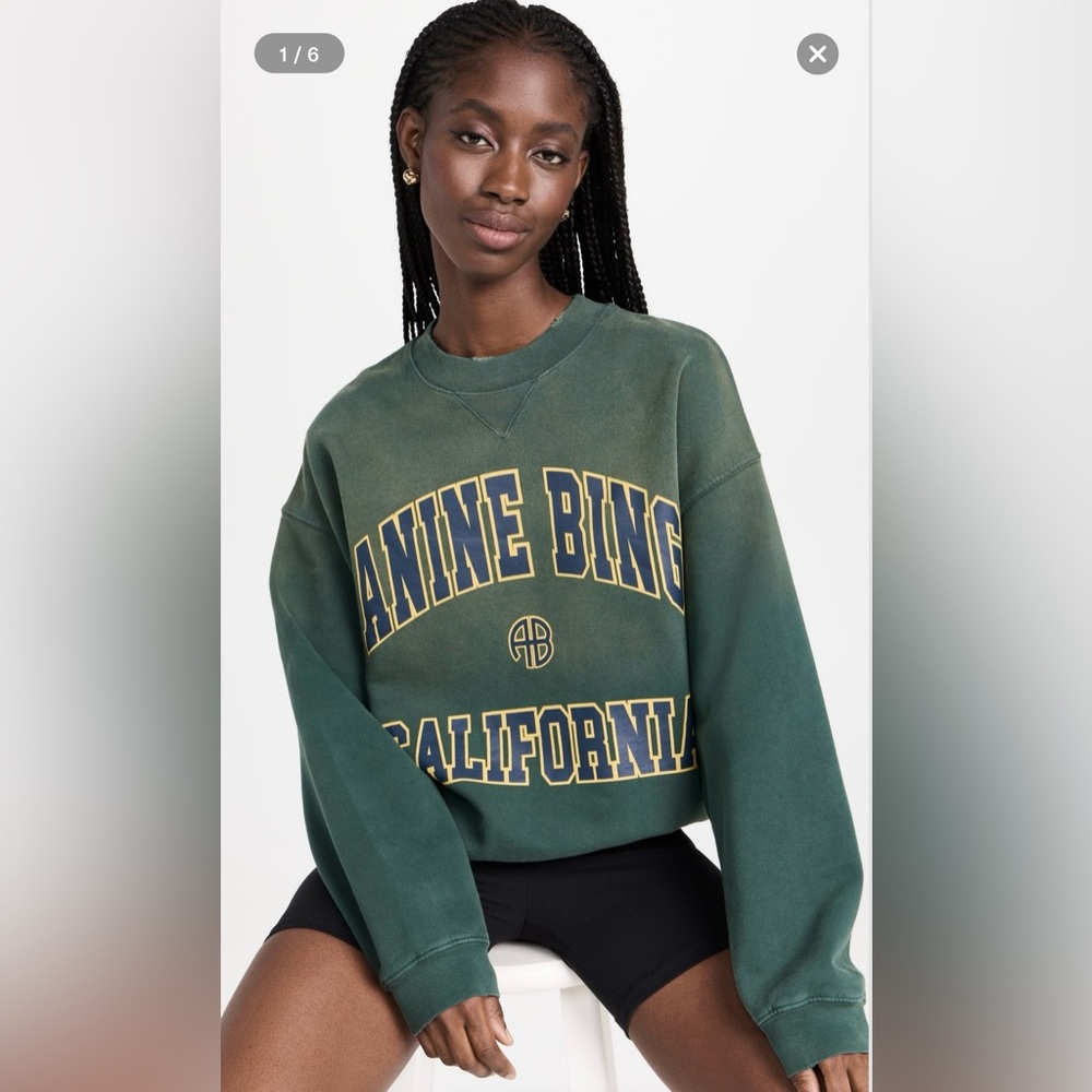 Anine Bing Jaci Sweatshirt Size M